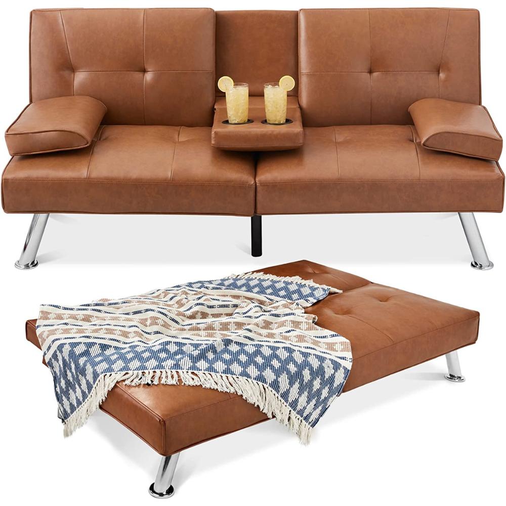 Futon Sofa Bed - Black: image 3